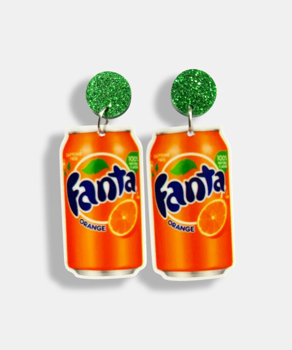 Can of Fanta Drink Earrings