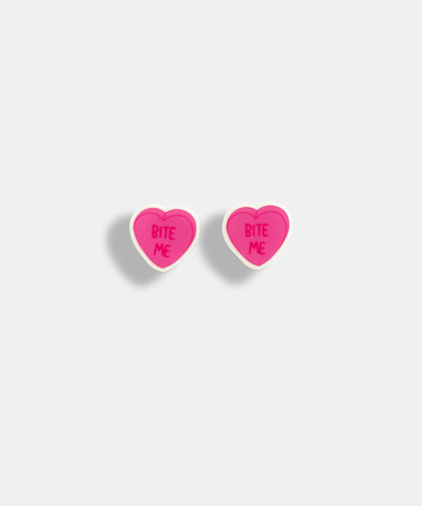 BITE ME HEARTS STUD EARRINGS