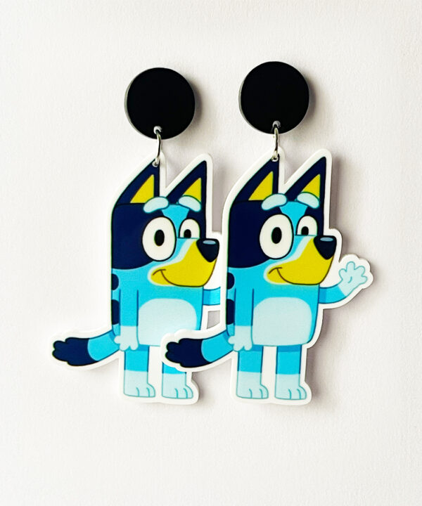 These Bluey-inspired earrings capture the playful and heartwarming spirit of the beloved Australian children's show.