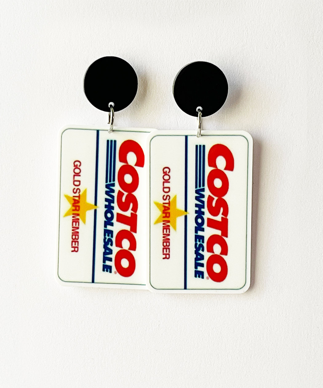 These Costco membership card-inspired earrings are a fun and quirky nod to the iconic wholesale retailer.