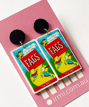 Fag candy stick lollies-inspired earrings