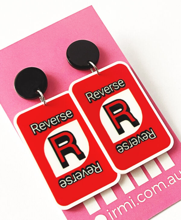 Turn your accessory game around with these UNO Reverse Card-inspired earrings!