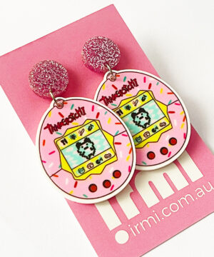 Bring a wave of nostalgic fun to your style with these Tamagotchi-inspired earrings!