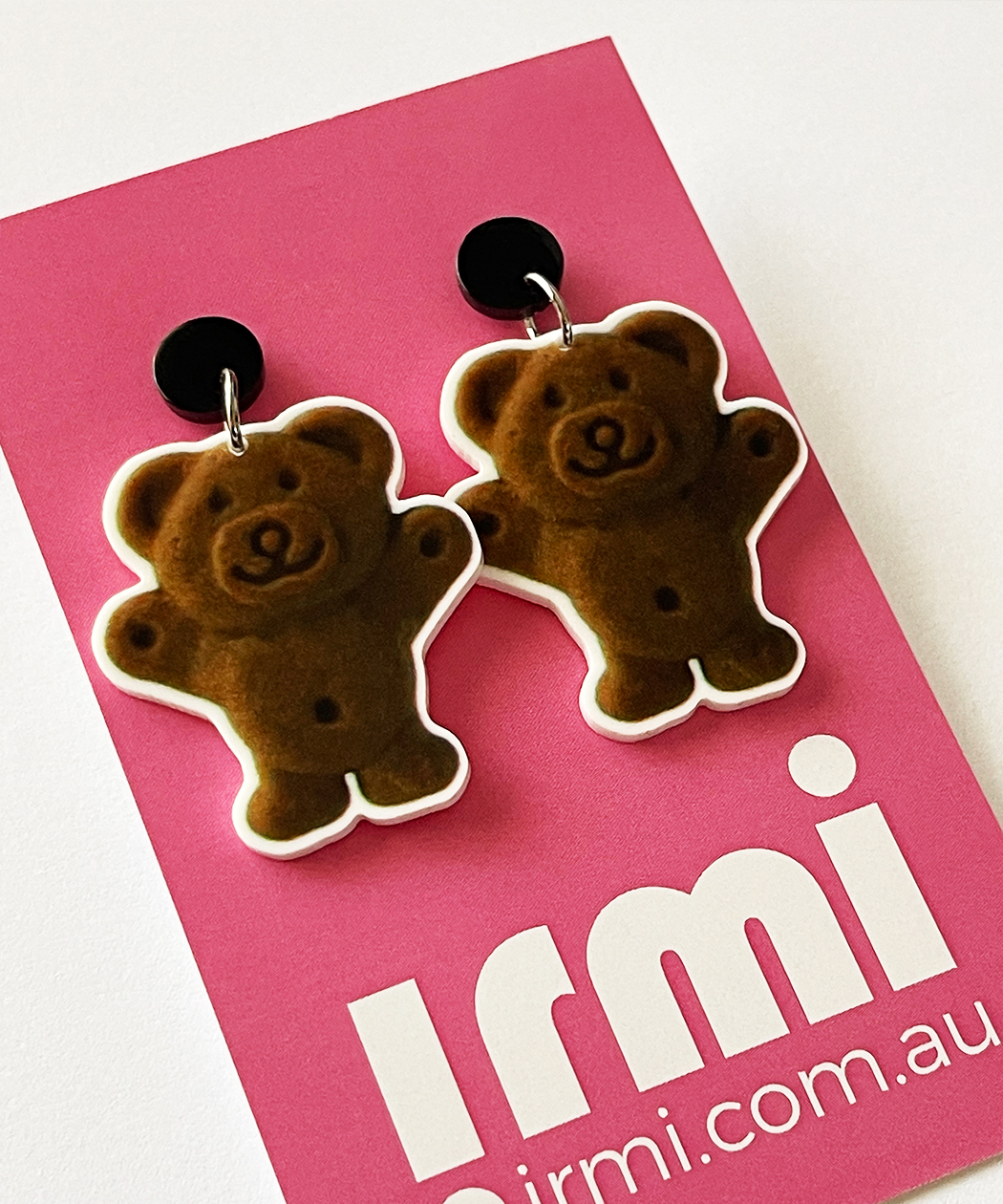 Indulge in a sweet, nostalgic treat with these Very Much Loved Tiny Teddy Biscuits inspired earrings!