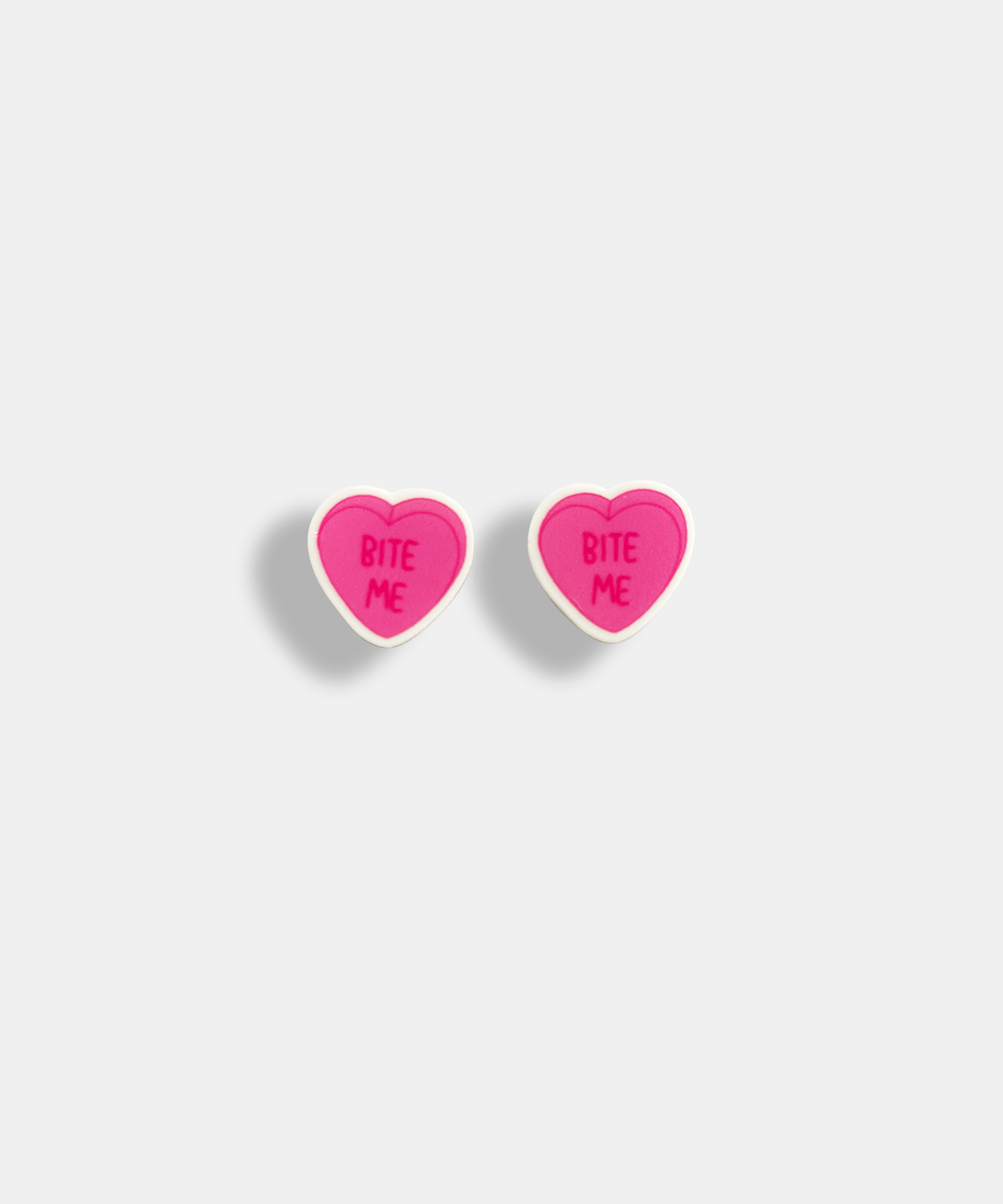 BITE ME HEARTS STUD EARRINGS